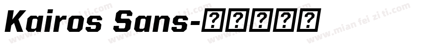 Kairos Sans字体转换
